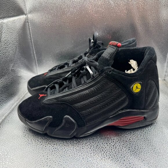 Size 8 Air Jordan 14 Retro Mens Black Red Athletic Shoes 311832-002 SEPARATION - Picture 4 of 11